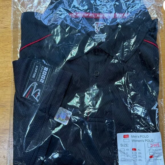 NFL Other - ATLANTA FALCONS MEMBER EXCLUSIVE MENS XL MEMBER SINCE 2008 BLACK POLO SHIRT